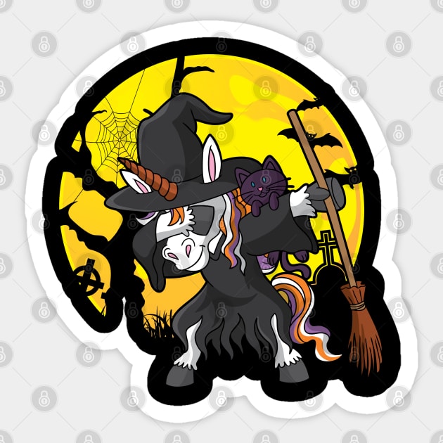 Dabbing Witch Halloween Dab Dance Sticker by E